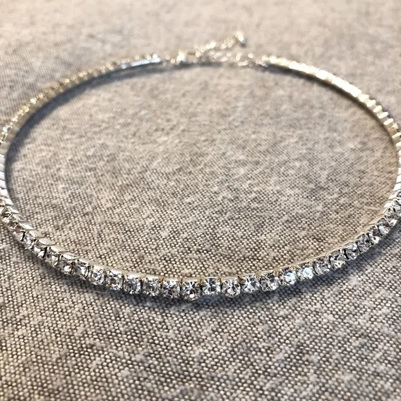 Crystal Sparkle Rhinestone Choker Necklace - Picture 5 of 6